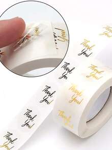 500pcs/Roll Transparent Thank You Stickers Simple Practical Multi-Functional School Supplies - Transparent Sticker - View 6