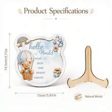 Wooden Baby Birth Announcement Sign Hello World Newborn Birth Announcement Board Baby Name Birth Announcement Sign Newborn Welcome Sign For Hospital Use - Bulletin Board - View 13