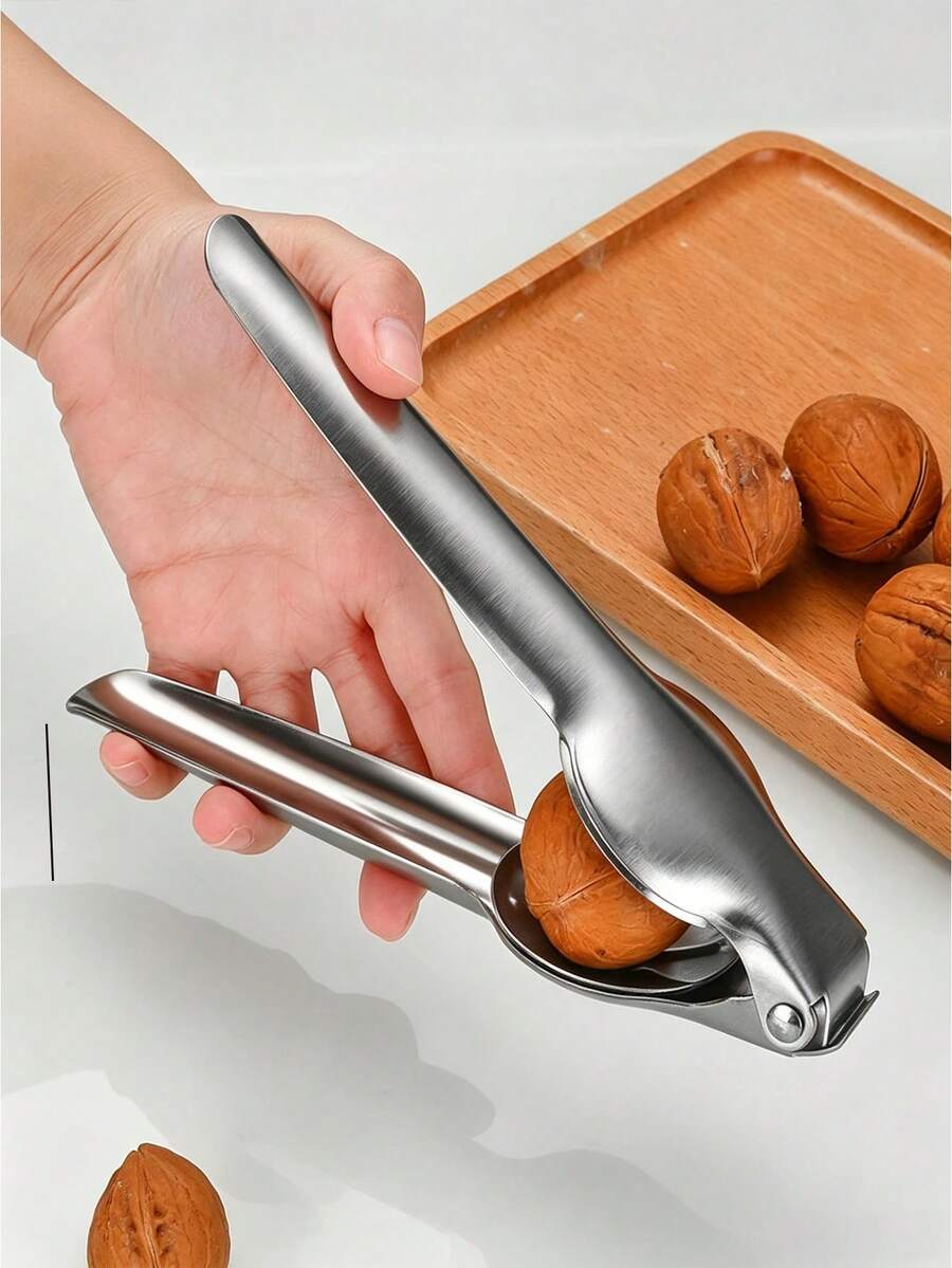 1pc Durable Stainless Steel Chestnut Cracker Walnut Cracker Sheller - Mixed Color Nut Cracker And Nut Sheller - Kitchen Gadget, Easy Shelling - Multiple Styles - View 1