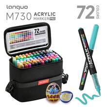 Languo New Color Series Heavy Ink Painting Pens, 288/192/96/72/48/9 Rich Ink Marker Pen Set, Skin Tone And Pastel Color Assortment Available, Soft Liquid-Flow Tip, Vibrant Colors, Strong Coverage, Suitable For Art Students And Artists, Applicable To Canvas, Rock Painting, Wood, Stone, Glass, Ceramic, Fabric Painting, DIY Crafts, Creative Graffiti Creation. Perfect Gift Set For Boys/Girls, Back To School Essential Learning Stationery - Sets - View 14
