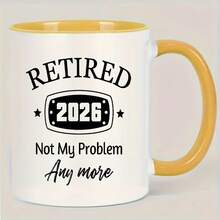 [Envío en 24 horas desde México]Taza de Café para Jubilados 2026 |   Divertida taza de cerámica aislada con asa negra "No es mi problema más" a prueba de lavavajillas, estilo retro, duradera - Regalo ideal para jubilados, compañeros de trabajo, jefes, profesores, enfermeras - Imagen 1 pieza - Ver 6