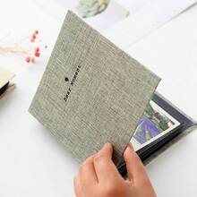 100 Pockets Dear Moment Linen Photo Album Photocard Binder Album For 2 X 3 Inch Mini Name Card Baby Kid Album - A - View 4