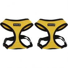 Authentic Puppia Soft Dog Harness, Red - Medium - Yellow - View 1