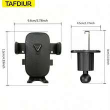 TAFDIUR 360° Rotatable Rearview Mirror Mounted Car Phone Holder, Fits Car Air Vent, Suitable For Phones And Dashboards, Made Of ABS Material, Non-Waterproof, Adjustable Shape, Car Accessory - Mirror Panel - View 5