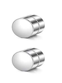 1 Pair Magnetic Stud Earrings, Suitable For Non-Pierced Ears, Clip-On Design, Cubic Zirconia Inlaid - Multicolor - View 10