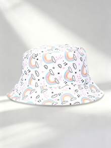 1pc Cute Cartoon Pattern Bucket Hat, Wide Brim Sun Hat, Lightweight Outdoor Beach Bucket Hat, Suitable For Spring, Autumn, Summer For Kids - View 7