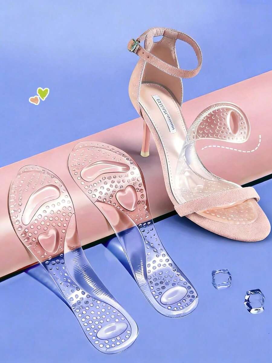 Semelles intérieures en silicone à talons hauts pour femmes, antidérapantes, convenant aux talons hauts pour femmes et aux chaussures de sport pour hommes, convenant pour l'été, la rentrée scolaire, les bottes et autres occasions, convenant pour l'extérieur, les sports, les voyages, la maison, le bureau, l'école, etc.