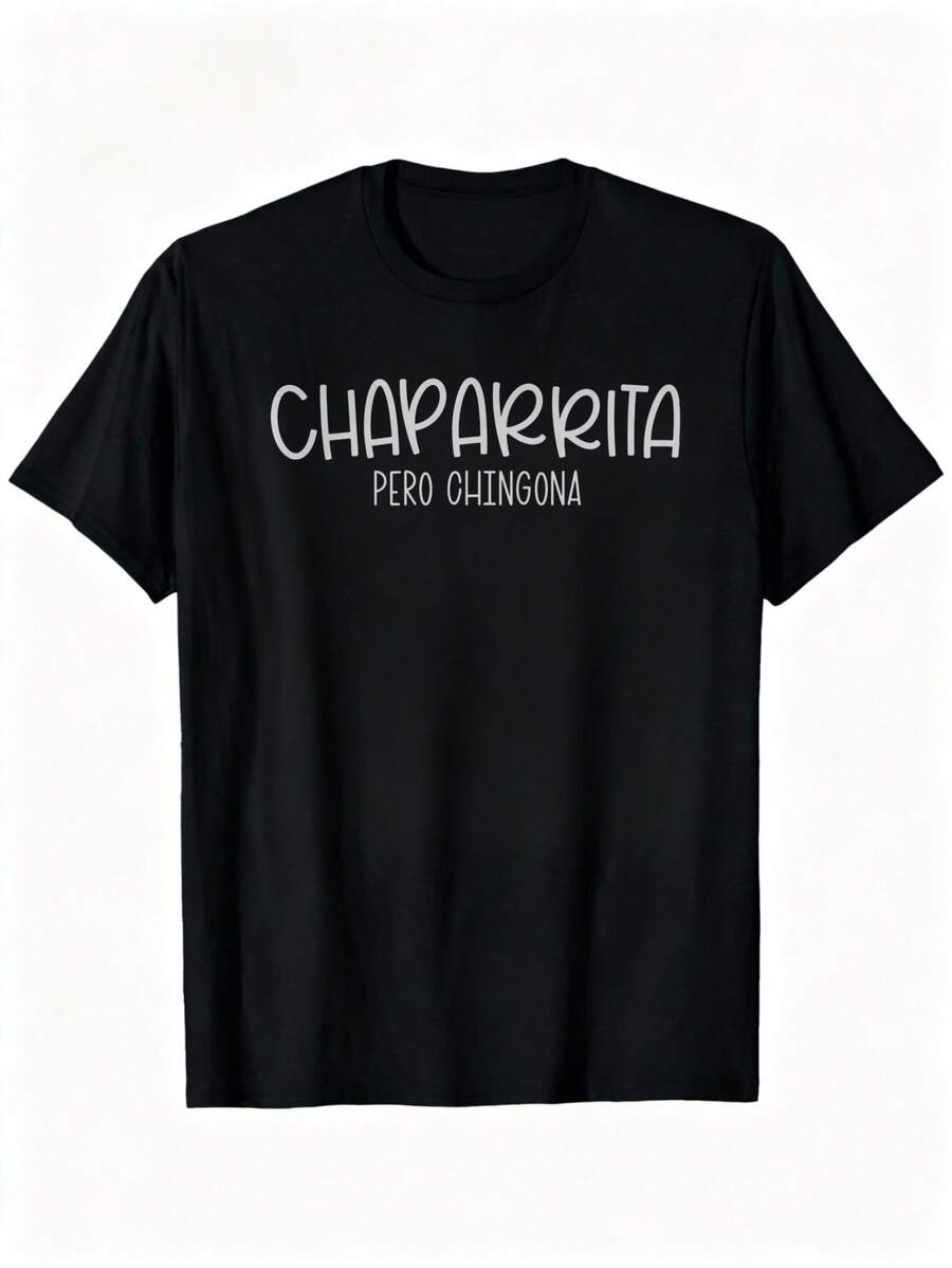 ! 100% Cotton T-Shirt 180g Y2K Bababask Celebrities Hip Hop Rock Rap Urban Loose Fit Unisex Beach Outfits Concerts Festivals Casual Versatile Wear Discount - 黑色 - 查看 1