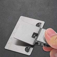 1/2pcs Precision Clear Metal Ruler Clip/Bracket, Suitable For Woodworking Positioning Accessories, Easy To Mark, Draw Lines, Flexible Ruler Positioning Clip, Measurement Accessories. Level Height Measurement Ruler Tool Ruler Level Clip. Measurement Tools, Measurement Analysis Instruments. - Multicolor - View 7