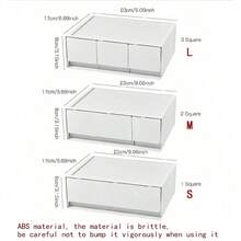 1-3pcs Multi-Layer Stackable Plastic Storage Box, Suitable For Room, Living Room, Bathroom, Dorm, Drawer, Customizable Jewelry Display Box - White - View 6