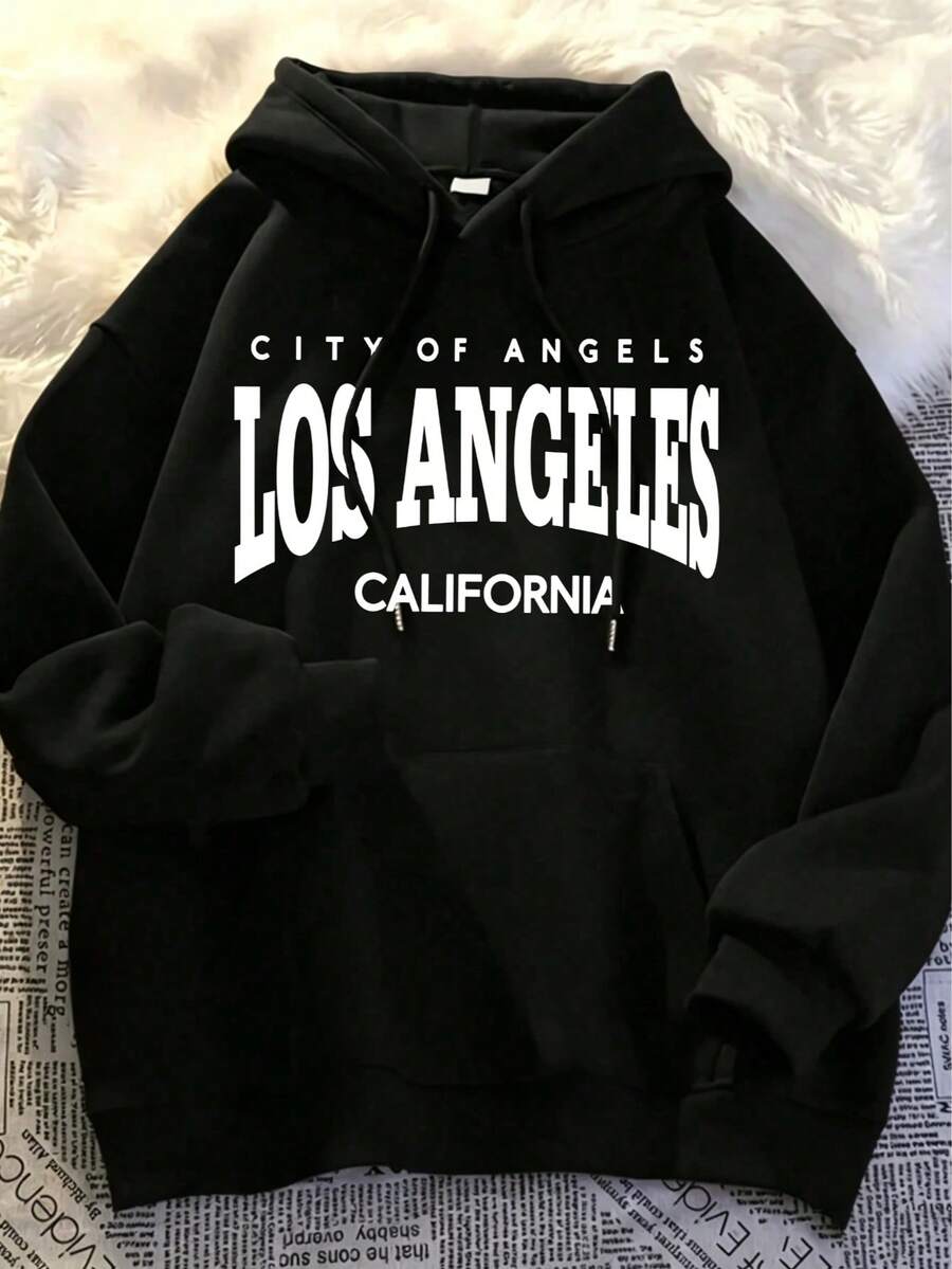 Men's Casual Hoodie - Urban Style For Going Out And Relaxing At Home - Minimalist Letter Print Hoodie For Men - Urban Fashion Sweatshirt - 無色 - 查看 1