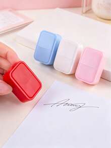 1Pc Customized Name Mini Stamp, Name Stamps Personalized, DIY Customized Self Inking Name Stamp, Stamps For Signing Name, Name Stamp For Clothing Waterproof - Multicolor - View 5