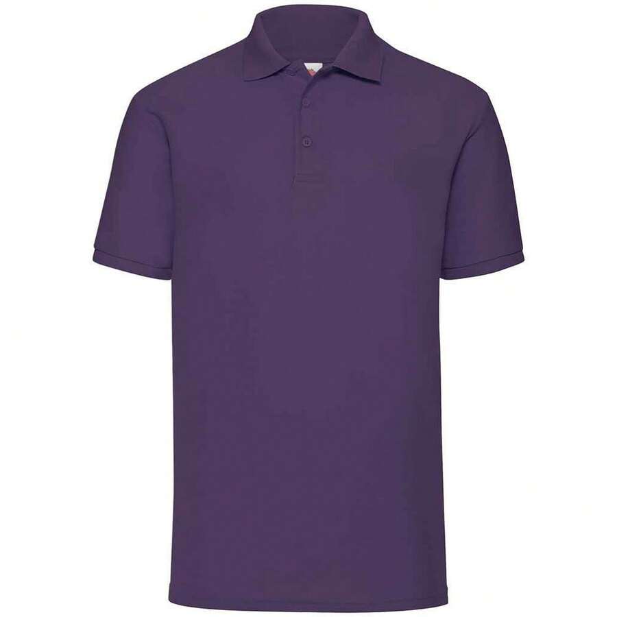 Fruit Of The Loom Mens Pique Polo Shirt - Purple - View 1