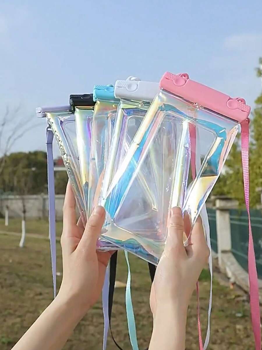 1 pieza Bolsa para teléfono con airbag a prueba de golpes e impermeable, bolsa impermeable, esencial de viaje, bolsa universal impermeable para teléfono, bolsa impermeable para teléfono con airbag, funda impermeable para teléfono con cordón, adecuada para iPhone 15/14/13/12/11 Pro Max, funda impermeable para teléfono para nadar bajo el agua, bolsa seca para teléfono de playa, bolsa deportiva, viaje casual, vacaciones, bolsa de natación de verano, suministros de vacaciones, accesorios de playa, flotador de piscina