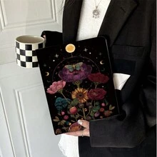 1件復古花卉印花平板保護殼－多角度支架保護套附筆槽，相容 iPad 10代 10.9吋 2022 智慧保護殼/Air 13(M3 2025)/11(A16 2025)/Galaxy Tab S10+/S9/A9，相容 Oppo Pad、 Matepad、Vivo Pad、Honor Pad、Xiaoxin Pad - 彩色 - 查看 2