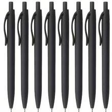 Crazy Buy! 8 Black Matte Round Click Pens, 1.0Mm Medium Nib, Smooth Ink, Retractable And Super Practical! - A - View 7