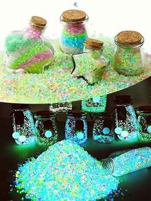 8000pcs Glow In The Dark Pebbles, Luminous Stones, Artificial Gravel, Fluorescent Decorative Stones, Glowing Pebbles, Garden Path Lighting, DIY Crafts, Outdoor Landscape, Garden Path And Walkway, Potted Plant Decoration, DIY Bottle Crafts, Swimming Pool Edge - Multicolor - View 1