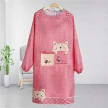 2pcs Women's Long Sleeve Apron, Suitable For Home Kitchen Use, Reversible Lightweight Apron For Summer, Fashion Work Uniform, Multi-Color Options, Suitable For Cooking, Baking, Gardening And Chef Work - One Size Fits All - View 11