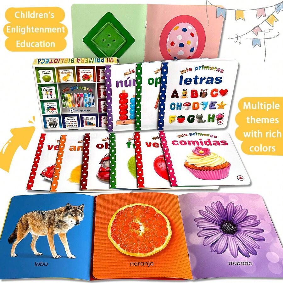 A 12-Volume Boxed Set Of Spanish Picture Books For Object Recognition, Covering Simple Everyday Vocabulary And Featuring Vibrant, Eye-Catching Illustrations. Back To School - Multicolor - View 1