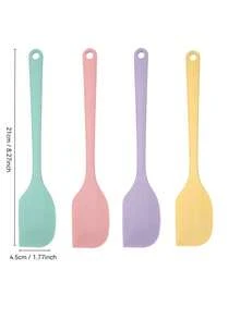 4pcs/1pc Silicone Spatula Set, Suitable For Cream, Jam And Butter, Easy To Clean, Ideal For Home, Restaurant, Dessert Shop, Baking Kitchen Tools - View 21