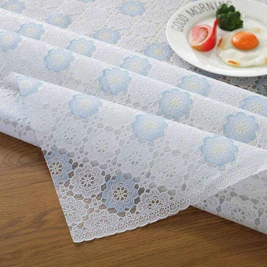Mantel rectangular de PVC con diseo de flores, impermeable, resistente al aceite, 135x 200 - 135 x 200 cm - Ver 1