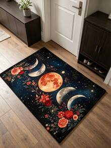1pc Moon Phase Runner Rug, Hallway Runner Carpet, Area Rug, Small Rug, Mat, Home Decor, Living Room Area Rug, Living Room Home Decor, Room Decor, Washable Rug, Graduation Gift - Lunar Phase - View 2