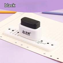 1pc 3-Hole Punch, Loose Leaf Binder Punch, Manual Punching Tool For A4, A5, B5 And Various Paper Sizes. Loose Leaf Notebook, Office And School Supplies, Scrapbooking And Thin Paper Crafting Tool. - 3 Holes - View 18
