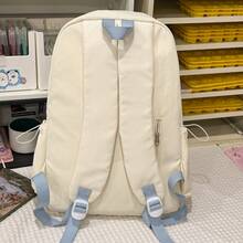 Cute Puppy Embroidery Backpack, Girly Star Student School Bag, Lightweight Japanese Style Commuter Backpack - Multicolor - View 7