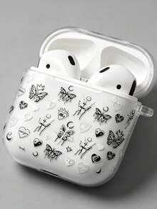 1pc Vintage Gothic Black & White Hollow Sticker, Cool Butterfly With Flame Heart, Crescent Moon, Handwritten English Text, Premium Material For Decorating Instant Camera, Makeup Case, Storage Box, Strong Adhesion Without Damaging Material, Ideal For Craft Enthusiasts To Decorate Items And Create Personalized Handmade Crafts - 1pc DH-572 - View 3