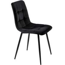 Dining Set (5 Pieces), Extendable Table For 4 People, Rectangular Table 140 X 80 Cm With 4 Chairs, Metal Frame, Black Velvet Chairs. - 黑白1 - 查看 8
