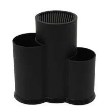 Black Knife Block Made Of PP+TPR With Drainage Holes, Removable Insert For 4-5 Knives - View 11