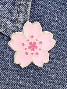 1pc Pink Petal Brooch, Clothing Accessory, Bag Pin, Suitable For Daily And Festival Wear, Perfect Gift For Friends. - Multicolor - View 5