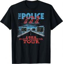 T-shirt de groupe de musique rock The Police North American Tour V2 unisexe - Noir - Voir 1