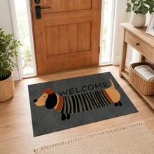 1PC Cartoon Dog Welcome Doormat, Small Rug, Welcome Mat, Carpet, Floor Mat, Outdoor Doormat, Kitchen Rug, Home Decor, Front Door Mat, Area Small Rug, Outdoor Mat, Home Decor, Area Rug, Garden Rug, Washable Rug, Plush Rug, Thickened Rug, Thick Rug, Furry Rug, Autumn/Winter Rug - Multicolor - View 2