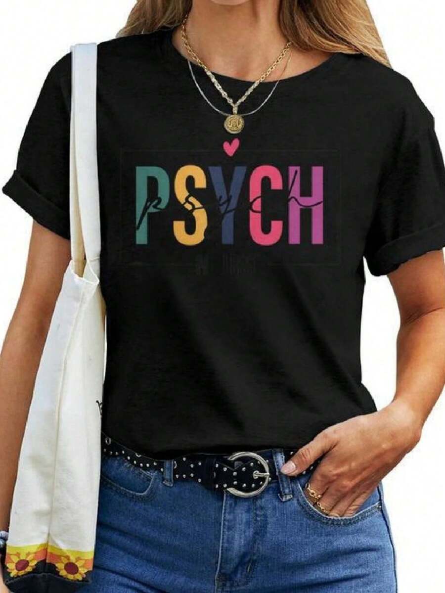 Women's T-Shirt For Nurses Day And Nurses Week 2024 For Psychiatric Nurses - Black - View 1