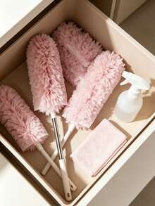 Double-Sided Electrostatic Dusting Duster, Multifunctional 360° Double-Sided Extendable Cleaning Feather Duster, Double-Sided Dusting Pads And Handle - 360° Dusting Function, Suitable For Home, Car, Office, Party And Daily Use Multi-Surface Cleaning Dusting Paper - Multiple Styles - View 8