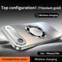 [Local Delivery Within 24 Hours]Matte Metallic Silver Phone Case, Available In Multiple Colors, With A High-End Appearance, Large Glass Lens Window Paired With A Circular Magnetic Decoration, And -Plated Gold Edges Outlining The Frame. The Integrated Lens Protection Cover Is Paired With A Circular Decorative  And Features Clean, Rounded Edges. The Case Is Easy To Clean Without Leaving - Grey - View 4