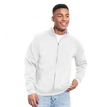 Fruit Of The Loom Unisex Adult Iconic Premium Sweat Jacket - White - View 4