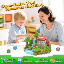 Original Forest Magnetic Building Blocks Set, Random Mixed Color Blocks For DIY Landscape Construction, Children's STEM Learning Toy Set, Indoor Family Games And Holiday Gift Choice - Multicolor - View 6