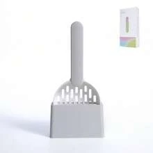 1pc Pet Cat Litter Scoop Set With Dedicated Litter Filtering Tool And Matching Base, Fine Hole Cat Scoop Cleaning Pet Supplies, Color Block Cat Litter Scoop Set, Cat Poop Scoop, 5 Colors Available - View 16
