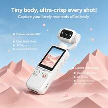 2026 New Portable Handheld Action Video Camera Camcorder 180 Degree Rotating Lens 1.9 Inch HD Display AF Autofocus Ultra Clear Night Video Compact For Travel Outdoor Sports Hiking Camping Black Orange White - View 1