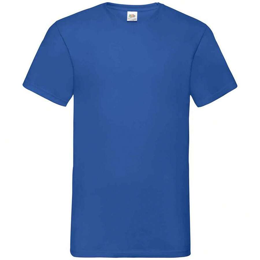Fruit Of The Loom Mens Value V Neck T-Shirt - Royal Blue - View 1