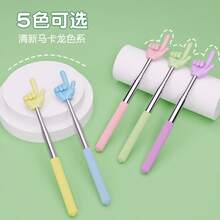 1pc Macaron Retractable Finger Pointer, Early Education Teaching Tool, Reading Indicator Stick For Home Learning - Multicolor - View 4
