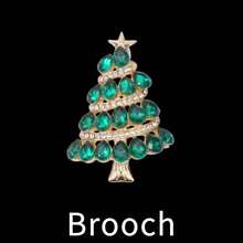 1/3 Broche de aleación con diseño creativo de árbol de Navidad con strass, accesorio de pin para ropa y mochila, regalo de Navidad para amigos - estilo - Ver 4