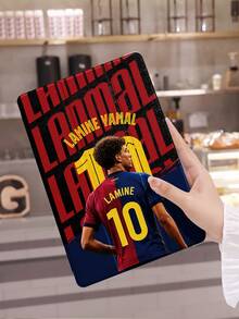 World Cup Football Boy Pattern Design Tablet Protective Case, Tri-Fold Stand Protective Shell, Compatible With IPad (A16) 11 Inch 11th Generation 2025/10th Generation / 10.2 Inch Pro 2021/2020, Galaxy Tab A8 10.5 Inch 2022, Matepad 10.4/ Tab/, Anti-Drop, With Pen Slot, Supports Sleep/Wake, Gift For Kids / Gift For Family. - Multicolor - View 3