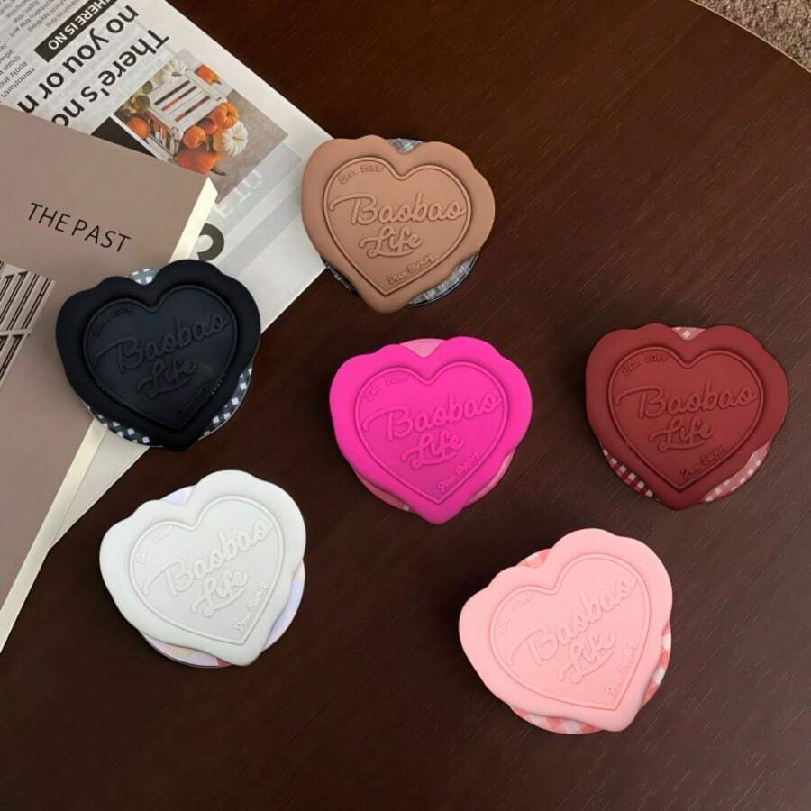 1 pieza Soporte magnético para teléfono con forma de corazón - Soporte de apoyo de corazón asimétrico - Opción de regalo práctico para amigos