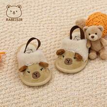 Sandal Bayi Lucu Berbahan Plush untuk Musim Gugur/Dingin, Sepatu Jalan Bayi Usia 0-1 Tahun Gaya Capybara - Unta - View 6
