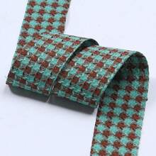 3D Dual-Tone Houndstooth Woven Ribbon DIY Bow Hair Accessory Material Clothing Shoe Flower Hat Decoration Plaid Woven Tape - Multicolor - View 8