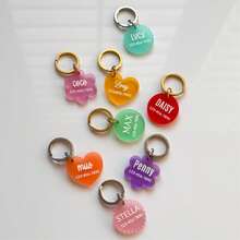 Personalized Acrylic Pet ID Tags, Customized Dog Name, Cat Tags, Customized Name And Phone Number Dog Cat Tags, Anti-Lost Tags, Cute Cat Dog Accessories, Customized Text Heart/Flower/Round/Scallop Shape Keychains, Gift For Pet Lovers - H-pet Identification Tag - View 8