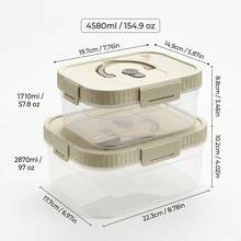 Multi-Functional Transparent Plastic Compartment Food Storage Box, Refrigerator Multi Grids Sealed Fresh-Keeping Box With Cover, Large Capacity Reusable Vegetables FruitsIngredient Container, Microwave Heatable, Kitchen Food Storage And Organization - Multicolor - View 16